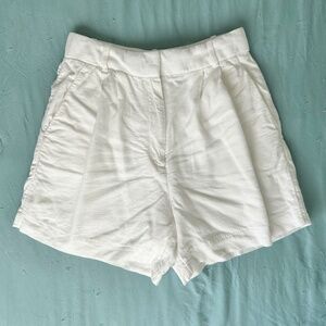 A&F Sloane Tailored Linen-Blend Short White Size 24 / 00 NWOT